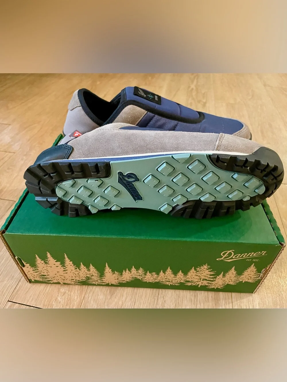 Danner Men’s Blue and Gray Slip-On Loafers, Men 8.5